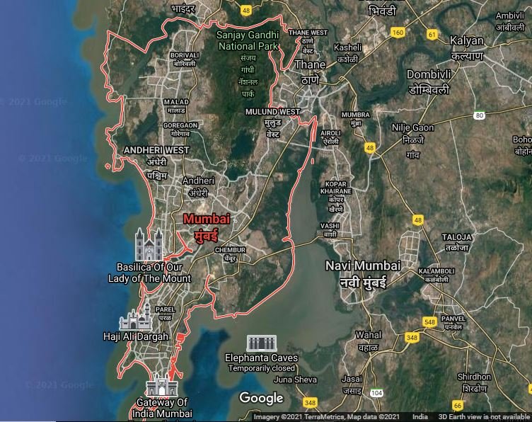 Map of Mumbai Satellite View