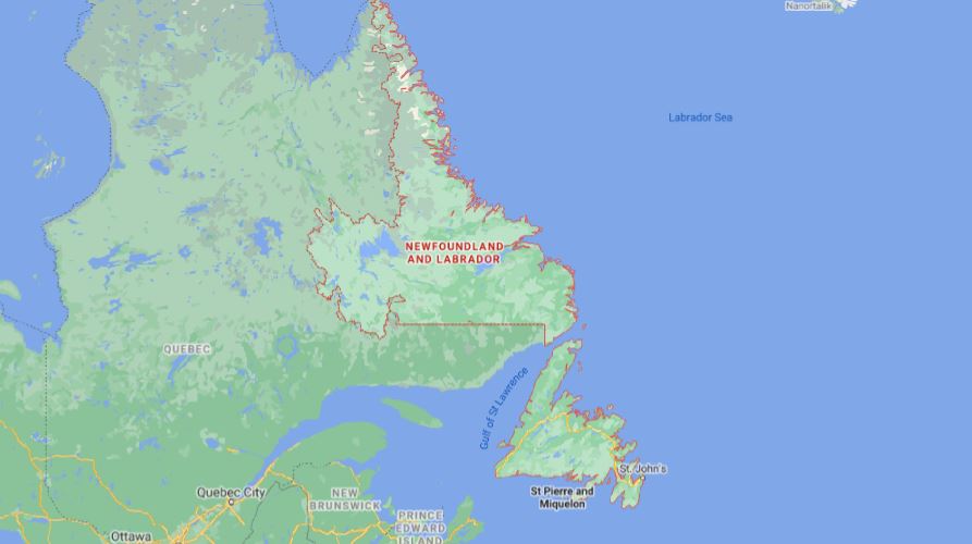 Map of Newfoundland