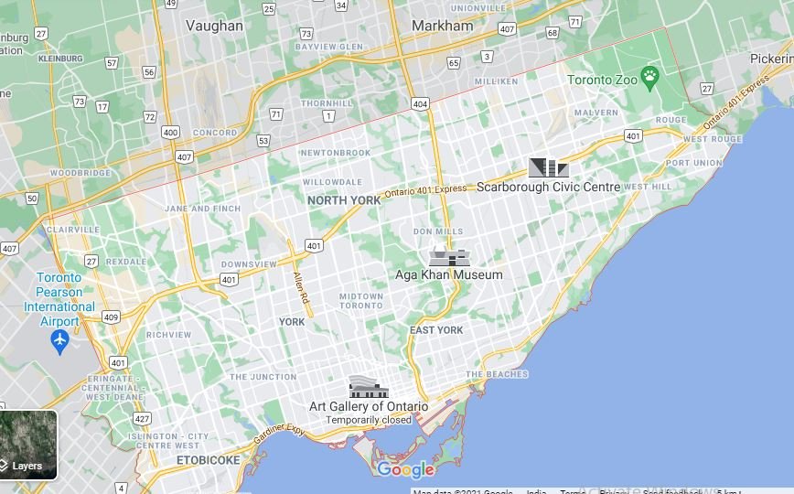 Map of Toronto 